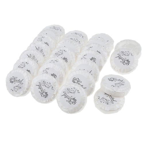 Crofta 150Piece Portable Mini Round Hotel Cleansing Soaps Bar Travel Bath Soap 13g