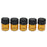 Crofta 100 PCS Amber Glass Essential Oil Bottle with Orifice Reducer black Caps 1ml