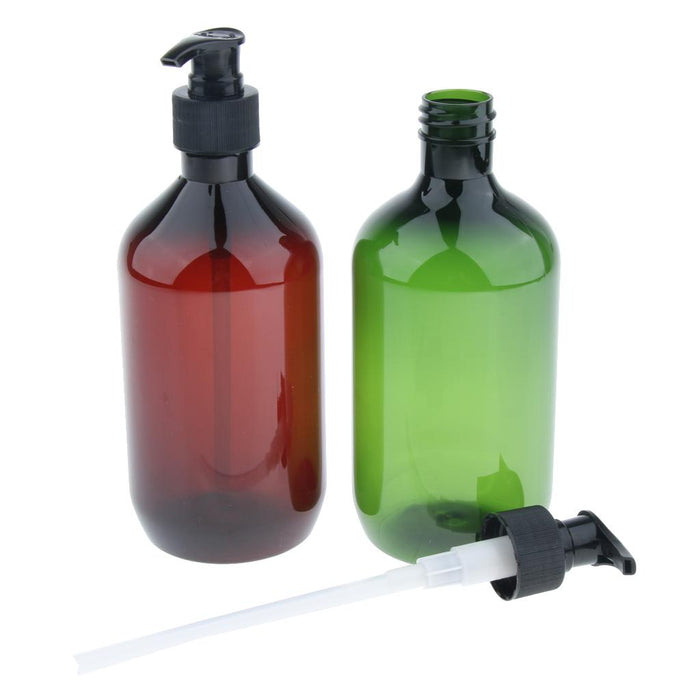 2 Pcs Travel Shampoo Lotion Conditioner Container Press Refillable Bottles Spray Bottle,Durable, Leakproof, 500ml