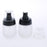 Crofta 2 Pieces 30ml Frosting Glass Refillable Empty Pump Spray Bottle Black Pump