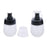 Crofta 2 Pieces 30ml Frosting Glass Refillable Empty Pump Spray Bottle Black Pump