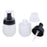 Crofta 2 Pieces 30ml Frosting Glass Refillable Empty Pump Spray Bottle Black Pump