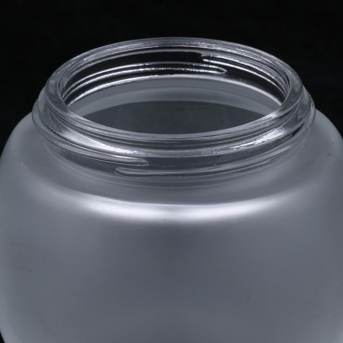 Crofta 120g Frosted Glass Mask Jar Cream Containers Cosmetic Empty Can Sliver Lid