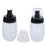 Crofta 2 Pieces 50ml Frosting Glass Refillable Empty Pump Spray Bottle Black