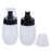 Crofta 2 Pieces 50ml Frosting Glass Refillable Empty Pump Spray Bottle Black