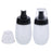 Crofta 2 Pieces 50ml Frosting Glass Refillable Empty Pump Spray Bottle Black