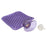 Crofta 2L Durable PVC Massage Thickened Hot Water Bottle with Cloth Cover Purple