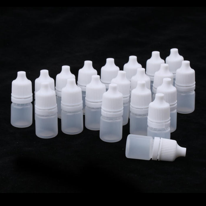 20 Pieces Mini Refillable Empty Eye Drops Makeup Cosmetic Travel Bottles 3ml