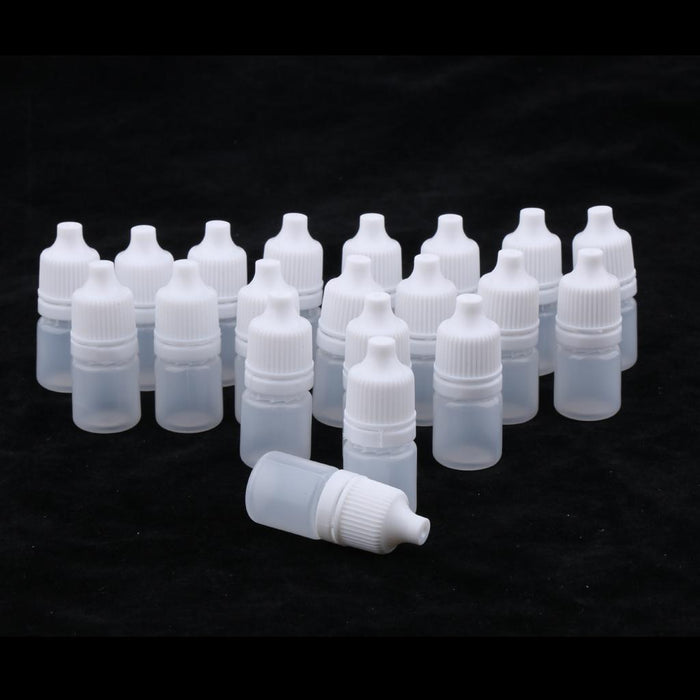 20 Pieces Mini Refillable Empty Eye Drops Makeup Cosmetic Travel Bottles 3ml