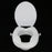 Crofta White Toilet Seat Riser Raised Safety Chair Lifter Extender with Cover