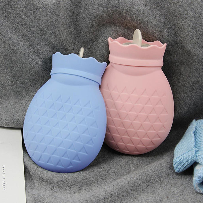 Crofta Portable Hot Water Bottle Heat Water Bag for Winter Hand Feet Warming  Pink