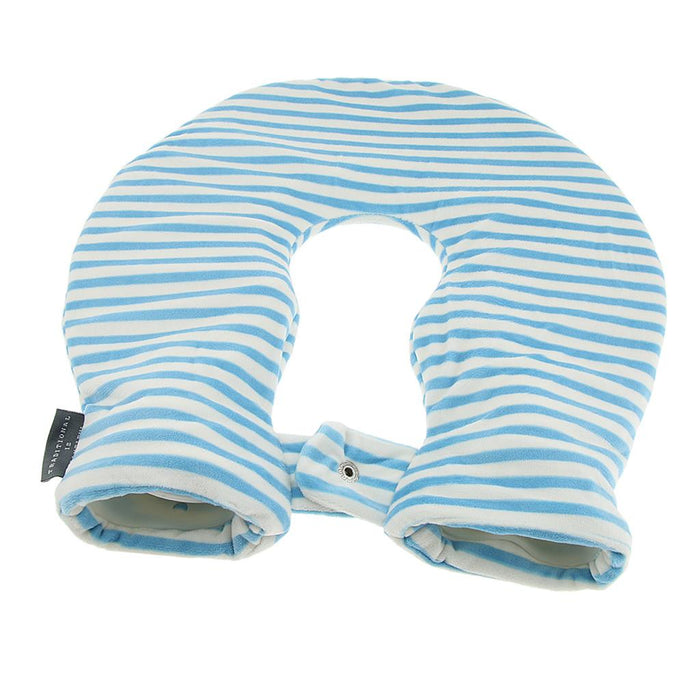 Crofta 1.4L U Shaped Hot Water Bottle Bag with Cover Set for Neck Pain Stiff Blue