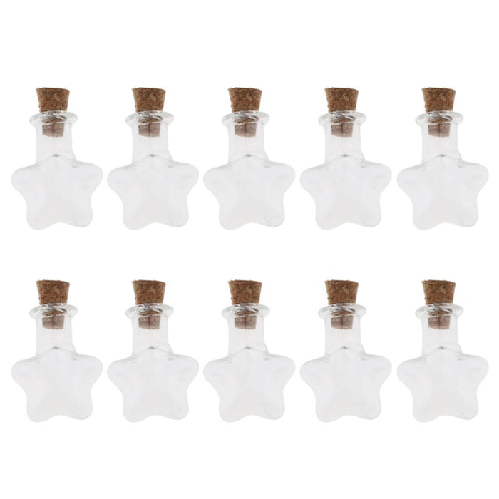 Crofta 10pcs Mini Empty Glass Wishing Bottles Perfume Jars with Cork Stoppers 04