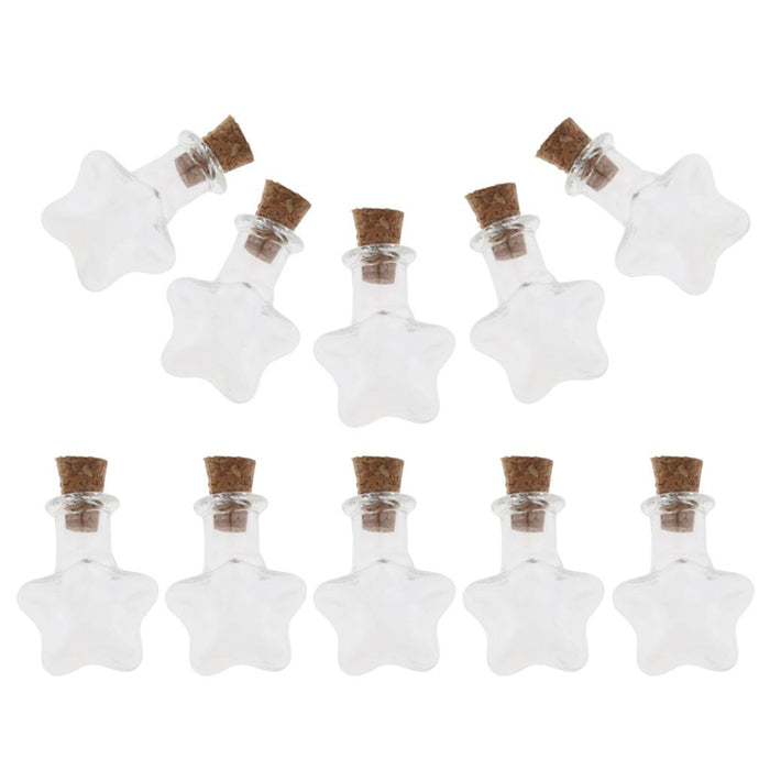 Crofta 10pcs Mini Empty Glass Wishing Bottles Perfume Jars with Cork Stoppers 04