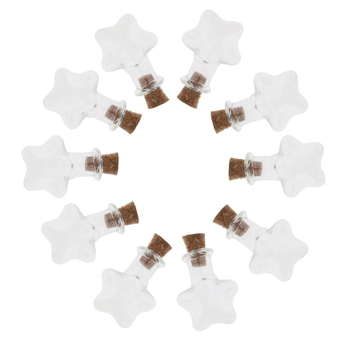 Crofta 10pcs Mini Empty Glass Wishing Bottles Perfume Jars with Cork Stoppers 04