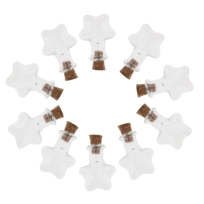 Crofta 10pcs Mini Empty Glass Wishing Bottles Perfume Jars with Cork Stoppers 04