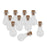 Crofta 10pcs Mini Empty Glass Wishing Bottles Perfume Jars with Cork Stoppers 12