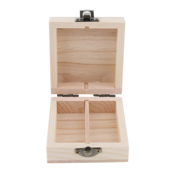 2 Grids 15ml Wooden Essential Oil Storage Box Aromatherapy Organizer Case