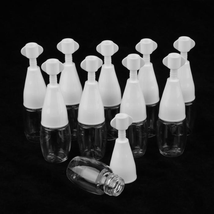 Crofta 10x Refillable Essential Oil Dropper Bottles Clear Trial Jar Cannings 10ml