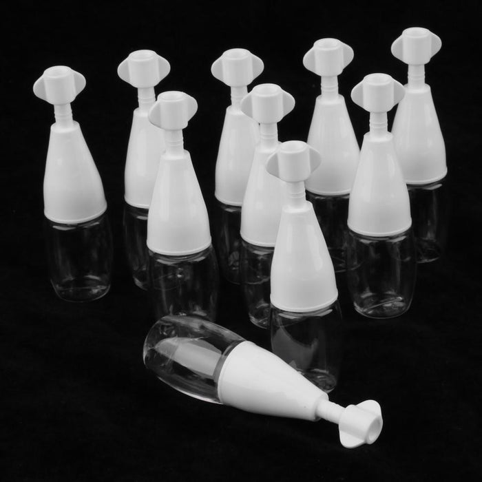 Crofta 10x Refillable Essential Oil Dropper Bottles Clear Trial Jar Cannings 10ml