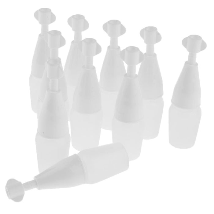 Crofta 10 Pcs 5/10ml White Plastic Empty Squeezable Dropper Bottles Refillable 5ml