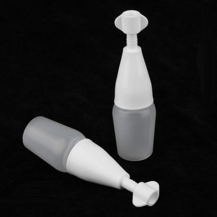 Crofta 10 Pcs 5/10ml White Plastic Empty Squeezable Dropper Bottles Refillable 5ml