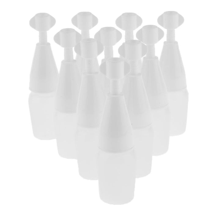 Crofta 10 Pcs 5/10ml White Plastic Empty Squeezable Dropper Bottles Refillable 5ml