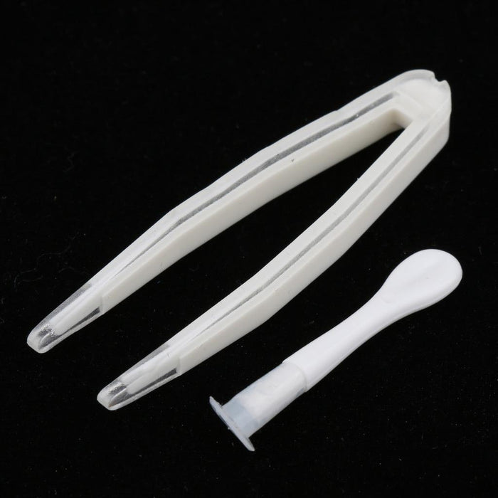 3 Pairs Portable Plastic Clear Contact Lens Boxes Travel Soaking Storage Case Remover Stick Tweezers Kit