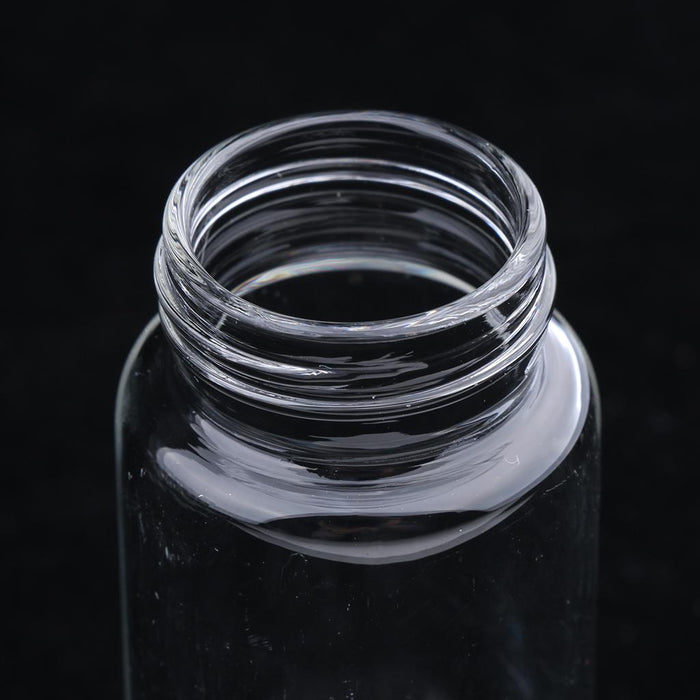 Crofta 10x High Borosilicate Sample Vials Clear Glass Bottles wit Aluminum Cap 65ml