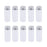 Crofta 10x High Borosilicate Sample Vials Clear Glass Bottles wit Aluminum Cap 65ml