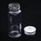 Crofta 10x High Borosilicate Sample Vials Clear Glass Bottles wit Aluminum Cap 65ml