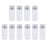 Crofta 10x High Borosilicate Sample Vials Clear Glass Bottles wit Aluminum Cap 65ml