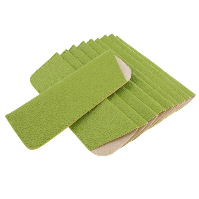 Crofta 10 Pieces Slip in Eyeglass Pouch Eyewear Sleeve Glasses Bag Protector Green