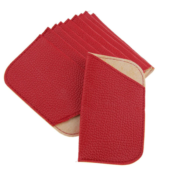 Crofta 10 Pieces Eyeglasses Sunglasses Protector Box Pouch Glasses Case Red