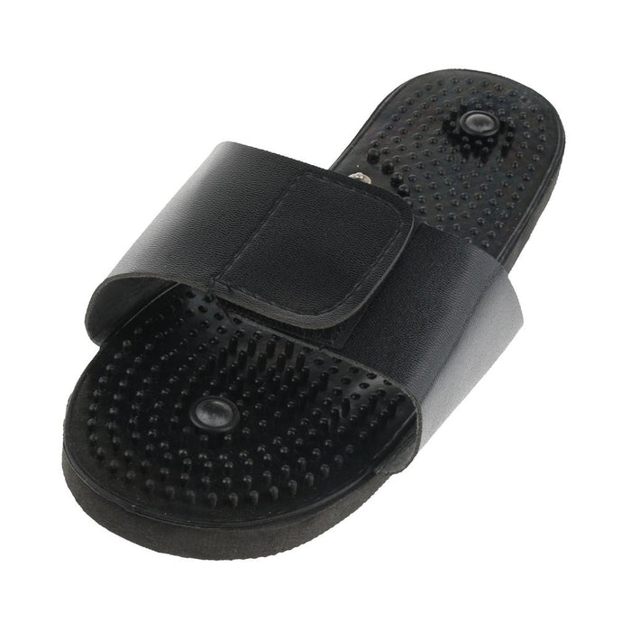 1 Pair Foot Massage Slippers Acupressure Massage Shoes Reflexology Sandals for Men Women, Black