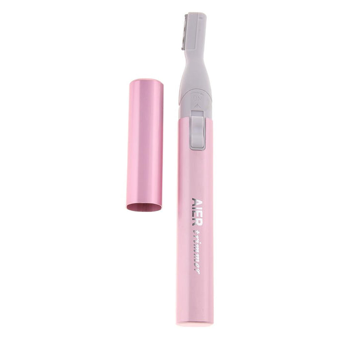 Crofta Women Electric Eyebrow Trimmer Shaver Facial Hair Remover Epilator Pink