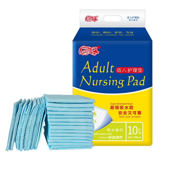 Crofta 10Pcs Disposable Incontinence Bed Pad Pet Training Pad Heavy Absorbency Blue