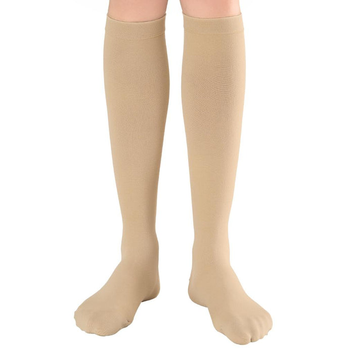 Crofta 1 Pair Women Compression Sleeve Calf Knee Stocking Socks Open Toes M