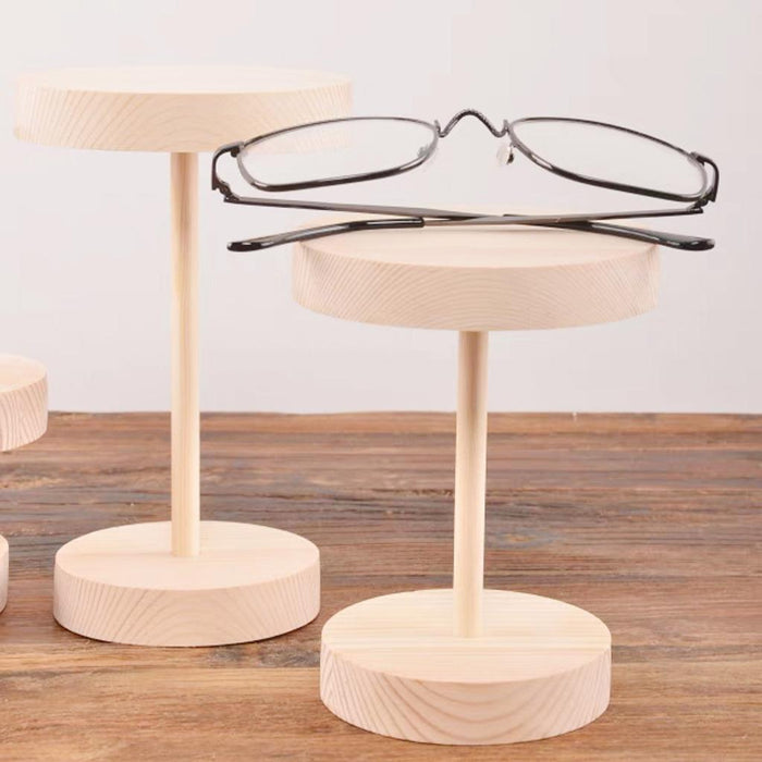 Crofta Wood Sunglasses Eyeglass Rack Display Stand Holder Organizer Shelf 7.5cm