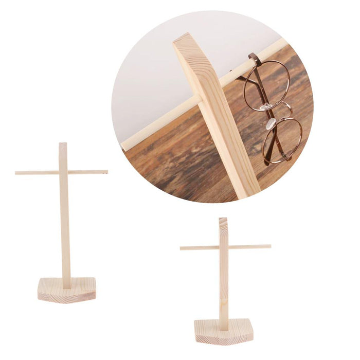 Crofta Wooden Sunglasses Display Rack Eyeglass Stand Holder Counter Organizer  S