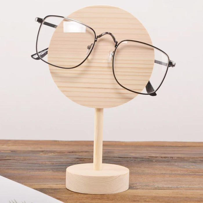 Crofta Wooden Sunglasses Eyeglass Rack Display Stand Holder Home Desk Decoration