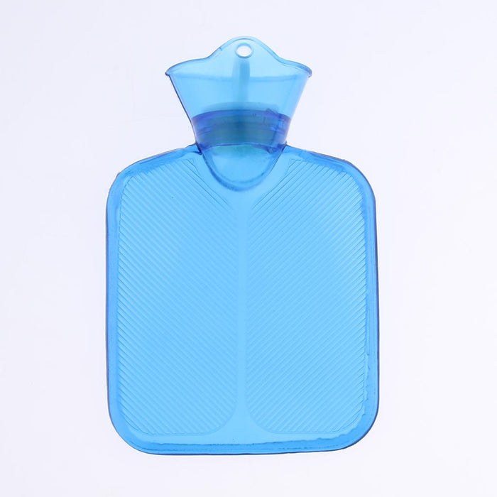 Crofta Mini 250ml Hot Water Bottle Bag with Soft Cloth Cover and Screw Top Blue