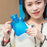 Crofta Mini 250ml Hot Water Bottle Bag with Soft Cloth Cover and Screw Top Blue