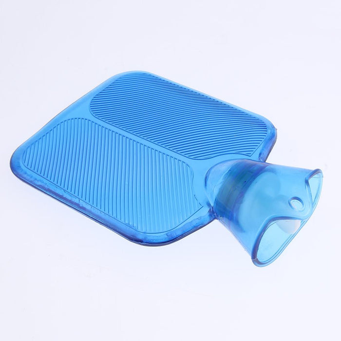 Crofta Mini 250ml Hot Water Bottle Bag with Soft Cloth Cover and Screw Top Blue