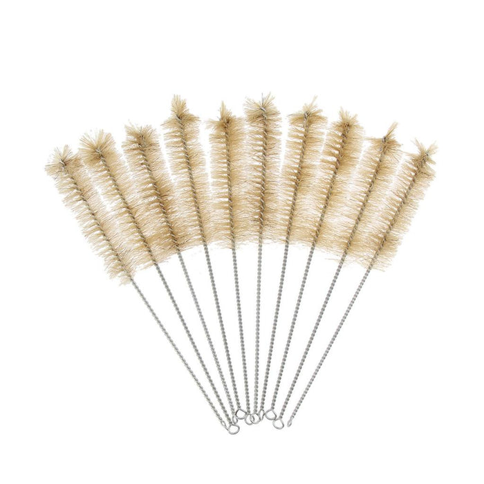 Crofta 10 Pieces Long Bottle Brushes for Washing Narrow Neck Bottles Moxa Burner