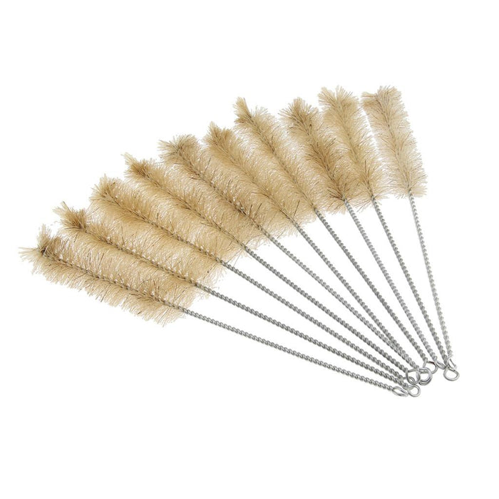 Crofta 10 Pieces Long Bottle Brushes for Washing Narrow Neck Bottles Moxa Burner