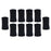 Crofta 10 Pieces Sports Elastic Finger Brace Splint Sleeves Support Protector Black