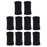 Crofta 10 Pieces Sports Elastic Finger Brace Splint Sleeves Support Protector Black