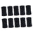 Crofta 10 Pieces Sports Elastic Finger Brace Splint Sleeves Support Protector Black