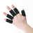 Crofta 10 Pieces Sports Elastic Finger Brace Splint Sleeves Support Protector Black